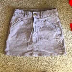 Purple corduroy mini skirt